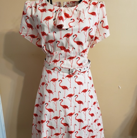 Lindy Bop Dresses & Skirts - Lindy bop pink flamingo Clarissa dress us 16